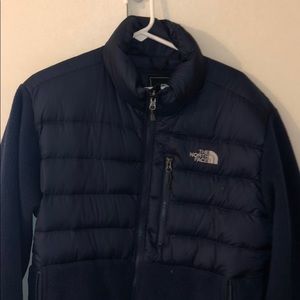 Navy Puffer Fleece North Face- Mens L